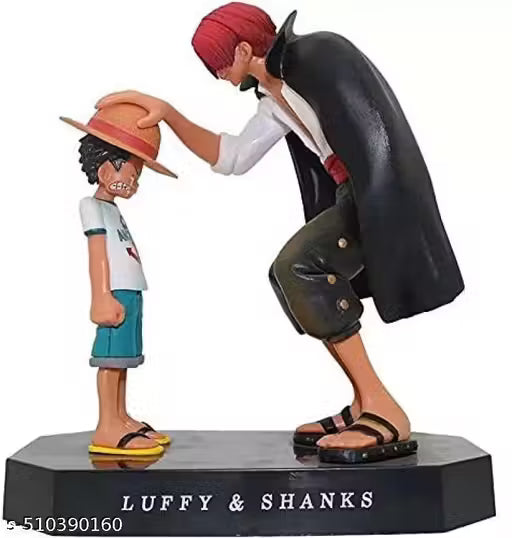 One Piece- Luffy and Shanks Action Figure Miniature Toy Figure (Doll) (Multicolor)