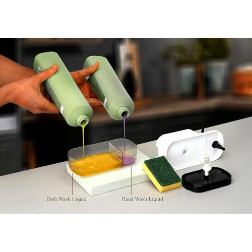 3 in 1 Soap Pump Dispenser With Sponge