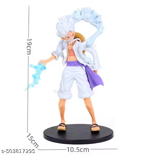 Onitore One Piece Action Figure Luffy Gear 5 Standing Height-18.5cm with great details and PVC material Without Box