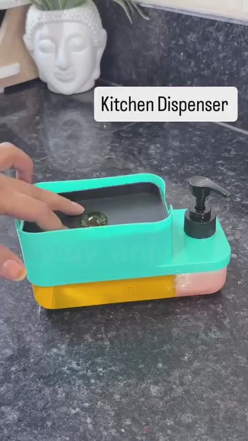 3 in 1 Soap Pump Dispenser With Sponge